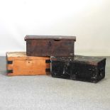 An antique pine box