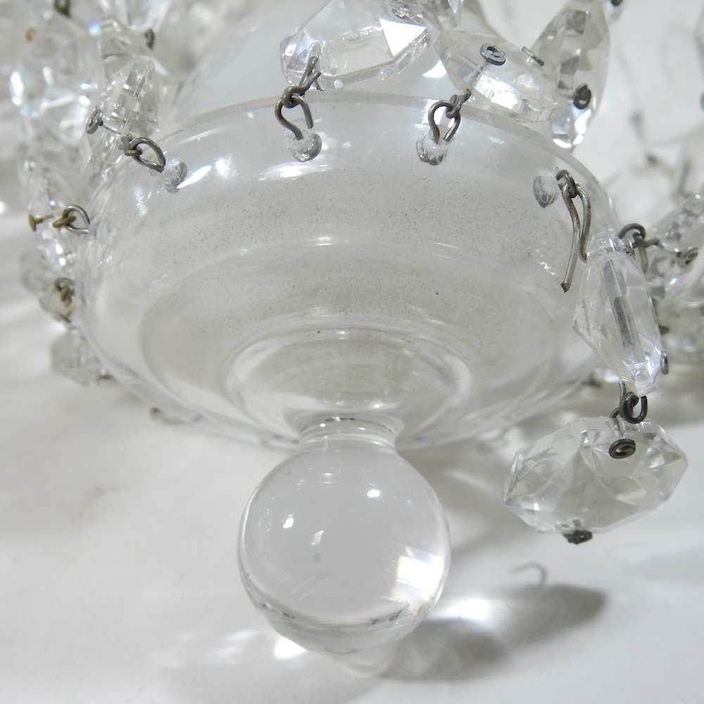 A set of three cut glass ceiling lights - Image 2 of 3
