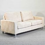 A modern upholstered sofa