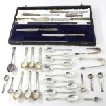 A collection of Victorian silver silver teaspoons