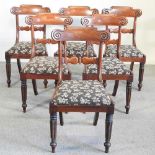 A set of six William IV mahogany dining chairs