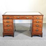 A Victorian pedestal desk