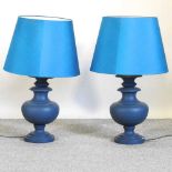 A pair of table lamps