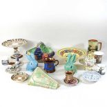 A collection of china and glass