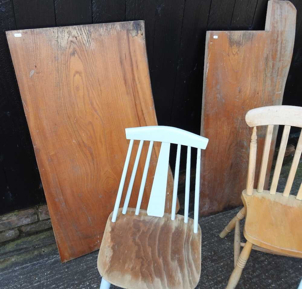 Two beech dining chairs - Image 3 of 4