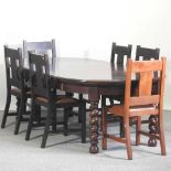 A mid 20th century extending dining table