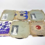 A collection of gramophone records