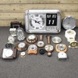 A collection of modern clocks