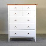 A modern white painted chest