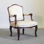 An early 20th century French open armchair