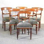 A set of six 19th century dining chairs