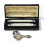 A George III travelling knife and fork set
