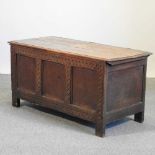 An 18th century oak coffer