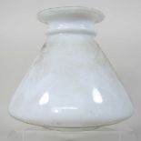 An opaque glass oil lamp shade