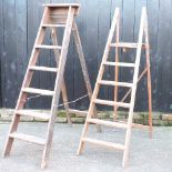 A wooden step ladder