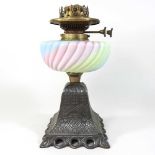 An early 20th century oil lamp