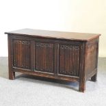 An early 20th century oak coffer