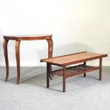 A mid 20th century teak coffee table