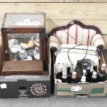 A vintage table top shop cabinet