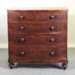 A Victoran mahogany bow front chest