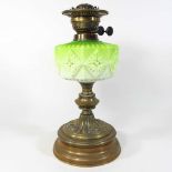 An early 20th century oil lamp