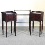 A pair of Regency style pot cupboards