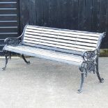 A Victorian garden bench