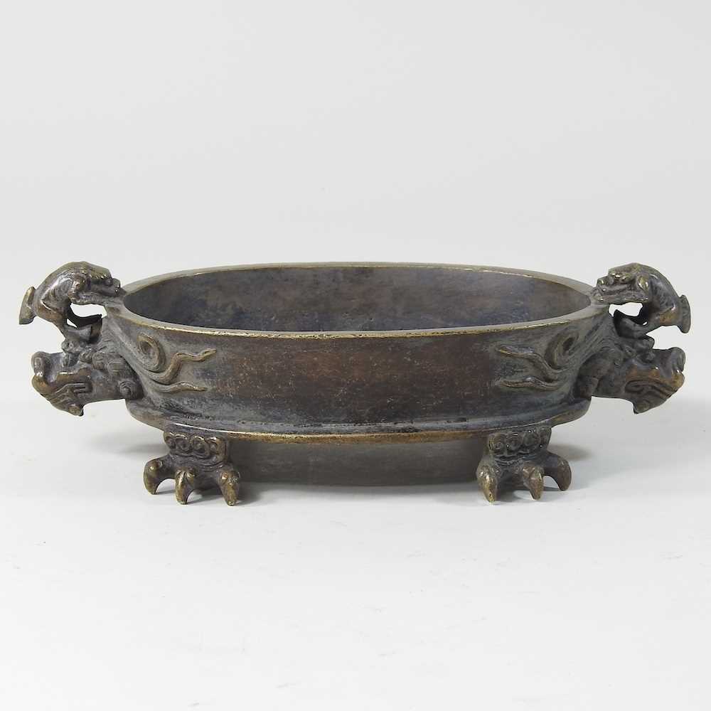 An oriental bronze censer