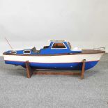 A motorised model boat