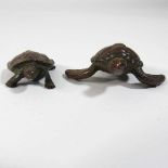 A Japanese bronze turtle