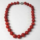 A red bead necklace