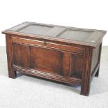 An 18th century oak coffer