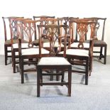 A set of six dining chairs