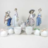 A collection of Lladro figures