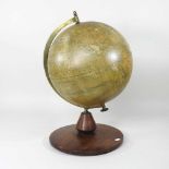 A terrestrial globe