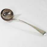 A George III silver ladle