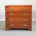 A yew wood secretaire chest