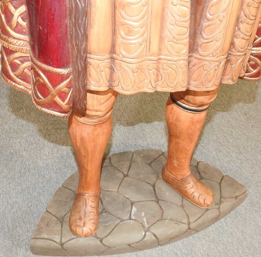 A near life sized carved statue - Image 3 of 5