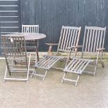 A hardwood garden table