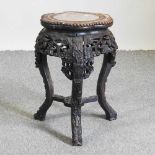 A late 19th century rosewood stand