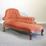 A Victorian chaise longue