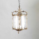 A brass hall lantern