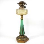 An unusual 19th century patent oil lamp