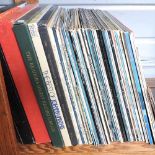 A collection of record LPs