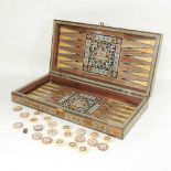 An Indian backgammon set