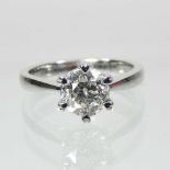 A 14 carat diamond ring