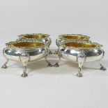 Four George III silver salts