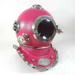 A reproduction diver's helmet