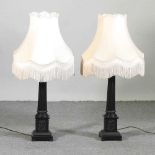 A pair of table lamps