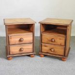 A pair of bedside chests